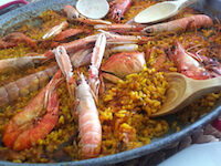 Receta de la Paella Marinera paella con mariscos cigalas y camarones